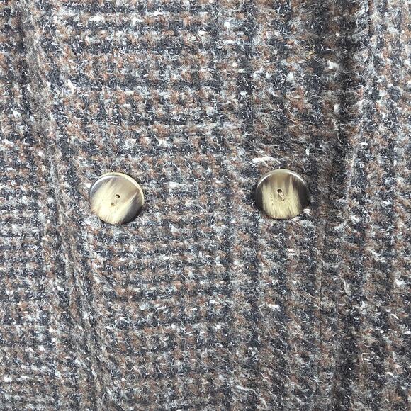 VTG Dani Colby Brown Tweed Wool Blend Coat Women 24W Double Breasted Winter - Picture 3 of 12